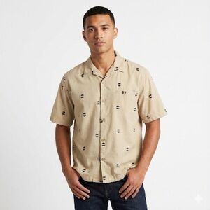 Nat Nast Tan Patterned Casual Shirt